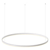 Kit que incluye perfil circular de aluminio y cubierta de metacrilato frost. Para fabricar espectaculares luminarias LED con múltiples opciones de instalación. Lacado en color blanco mate.