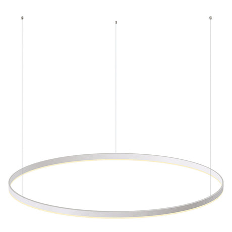 Kit que incluye perfil circular de aluminio y cubierta de metacrilato frost. Para fabricar espectaculares luminarias LED con múltiples opciones de instalación. Lacado en color blanco mate.