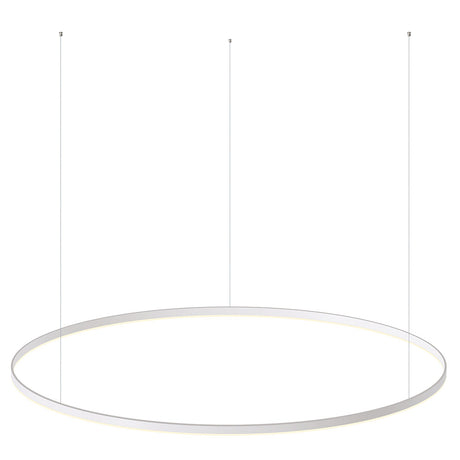 Kit que incluye perfil circular de aluminio y cubierta de metacrilato frost. Para fabricar espectaculares luminarias LED con múltiples opciones de instalación. Lacado en color blanco mate.