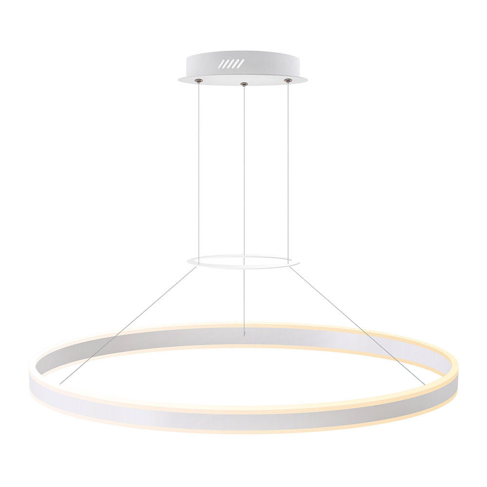 Kit que incluye perfil circular de aluminio y cubierta de metacrilato frost. Para fabricar espectaculares luminarias LED con múltiples opciones de instalación. Lacado en color blanco mate.