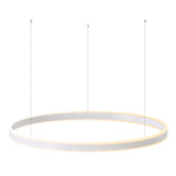 Kit que incluye perfil circular de aluminio y cubierta de metacrilato frost. Para fabricar espectaculares luminarias LED con múltiples opciones de instalación. Lacado en color blanco mate.