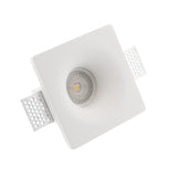Foco empotrado con base GU10 fabricado en escayoda. Con alas de sujección para una perfecta instalación enrasada con la superficie. Crea ambientes únicos y sofisticados en la decoración de cualquier ambiente. Instalación sencilla, el material se puede emplastecer y pintar.