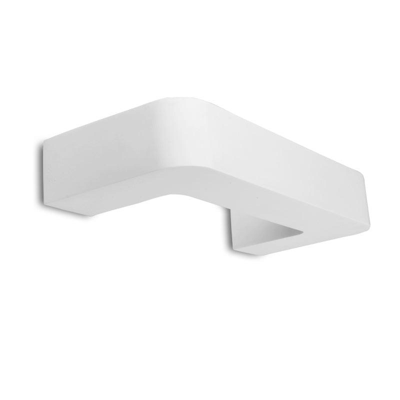 Aplique de pared con base para bombilla GU9 fabricado en escayola. Crea ambientes únicos y sofisticados en la decoración de cualquier ambiente. Instalación sencilla, el material se puede emplastecer y pintar.