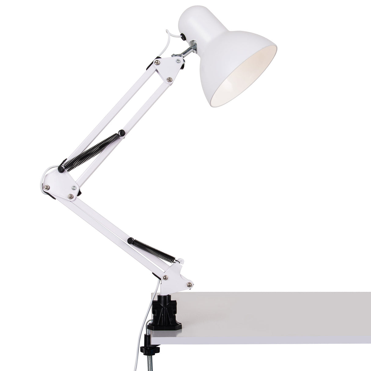 Lámpara led de estudio con brazo articulado que permite dirigir su haz de luz en cualquier dirección. Control táctil con selector de intensidad. Con un diseño clásico y funcional. Realizado con materiales de alta calidad. 