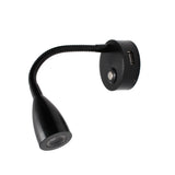 Luminaria flexible de gran calidad con interruptor táctil incorporado para su intalación en pared. Ofrece iluminación focal muy apropiado para su uso como lámpara de lectura o iluminación en vitrinas.