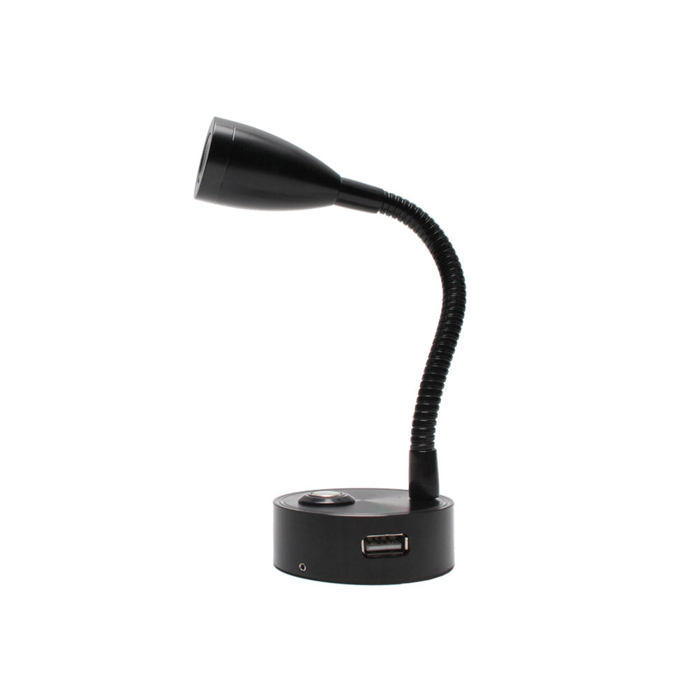 Luminaria flexible de gran calidad con interruptor táctil incorporado para su intalación en pared. Ofrece iluminación focal muy apropiado para su uso como lámpara de lectura o iluminación en vitrinas.