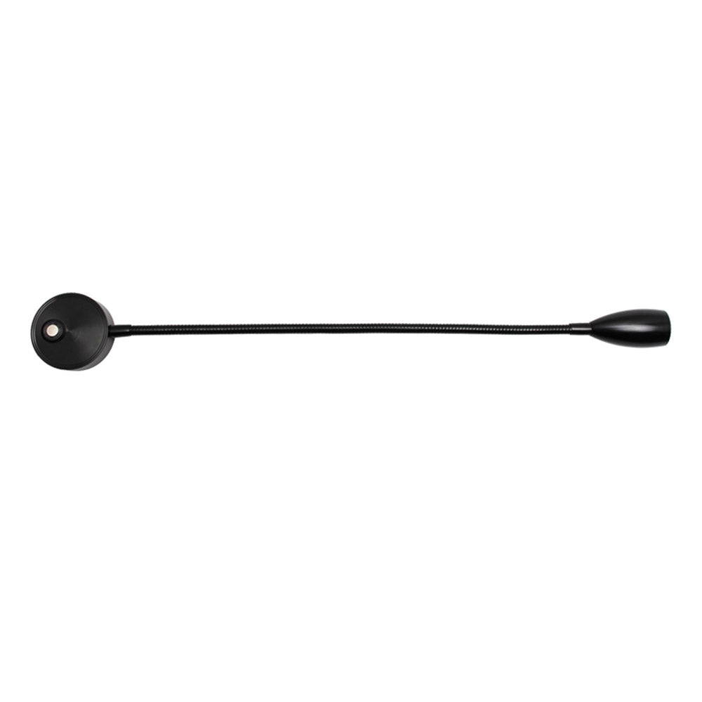 Luminaria flexible de gran calidad con interruptor táctil incorporado para su intalación en pared. Ofrece iluminación focal muy apropiado para su uso como lámpara de lectura o iluminación en vitrinas.