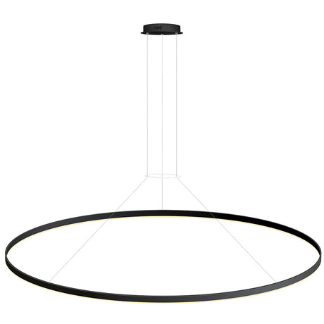 Luminaria de suspensión que permite múltiples composiciones creativas en combinación con otras lámparas RING. La difusión de la luz en todo el anillo a través de un acrílico opalizado de alta difusión crea un ambiente perfecto para cualquier estancia.