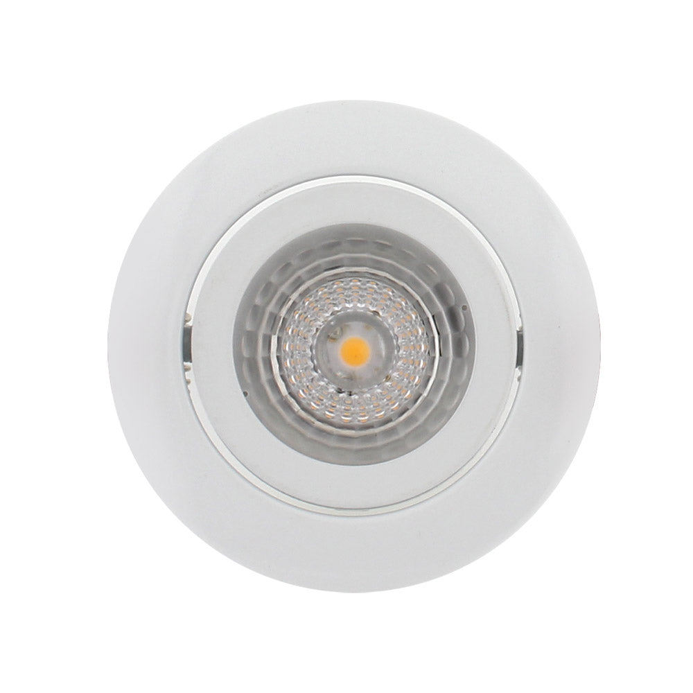 Aro orientable con diseño moderno y elegante. Podrás instalar todas nuestras dicroicas de forma rápida y sencilla. Es ideal para instalar en salones, dormitorios, aseos... oficinas, zonas de paso...