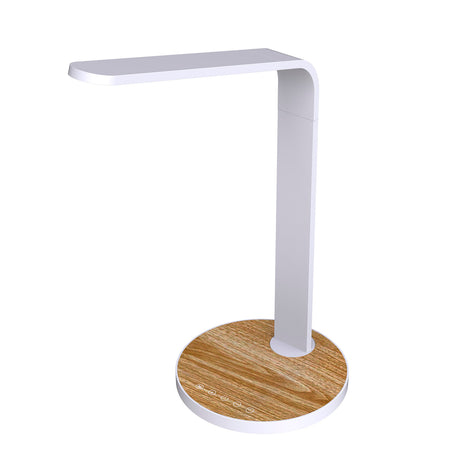 <b>Flexo LED escritorio</b> WOOD Multifunción. Lámpara de escritorio multifunción con doble cargador USB, botonera táctil, temporizador y selector de color de luz. Con un diseño estilizado, moderno y funcional, realizado con materiales de alta calidad y chip led Osram de alta potencia. Orientable en cualquier posición.