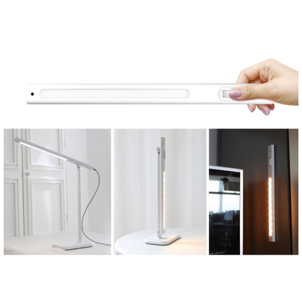 Lámpara led de estudio multifunción con linterna desmontable. Brazo orientable y luminaria led de alta potencia, botonera táctil con selector de color de luz. Con un diseño estilizado, moderno y funcional, realizado con materiales de alta calidad, su brazo orientable en todas las direcciones permite dirigir su haz de luz en cualquier dirección. 