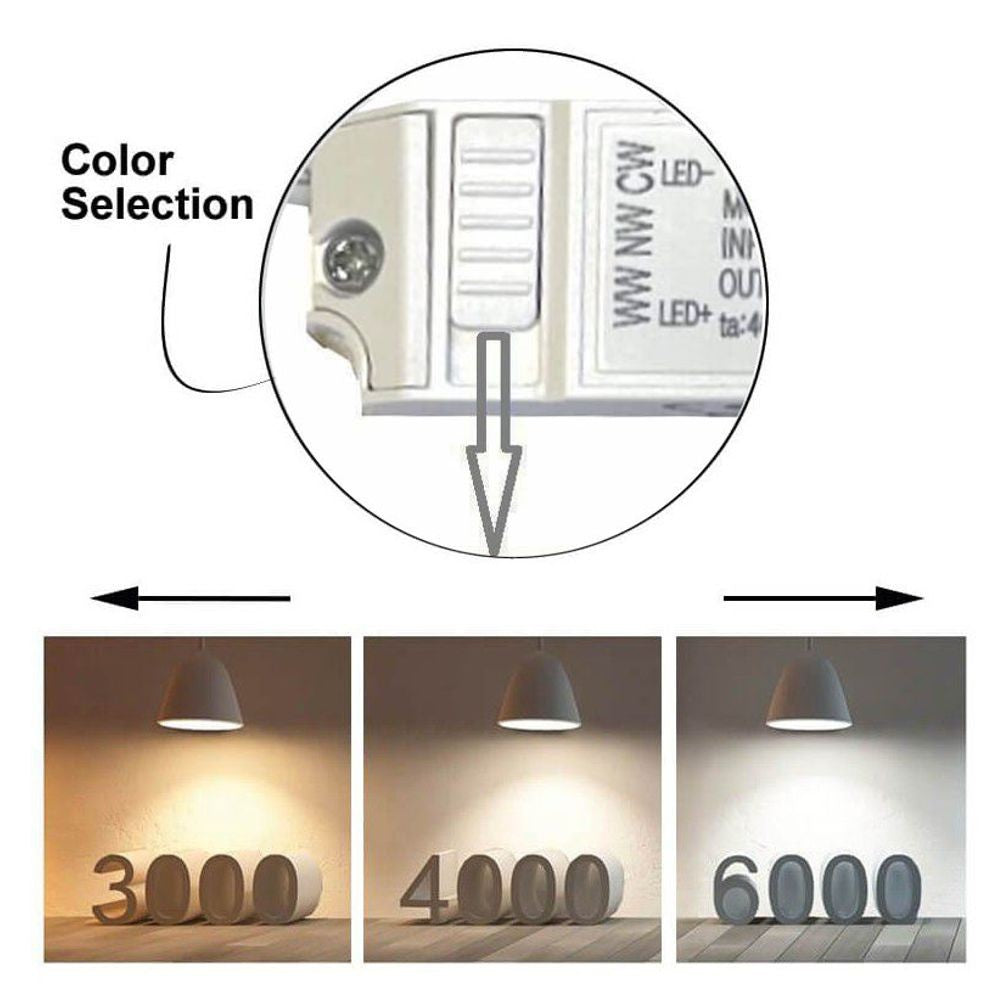 Luminaria empotrable de la más alta calidad para los proyectos más exigentes. Downlight Led con Chip Bridgelux y driver GXTronic con selector de color de luz (blanco cálido, neutro o frío) y selector de potencia (5, 8 ó 12W). 9 opciones en un solo producto. 