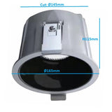Luminaria empotrable de la más alta calidad para los proyectos más exigentes con protección contra el agua IP65. Downlight Led con Chip Bridgelux y driver Philips Certadrive con selector de color de luz (blanco cálido, neutro o frío) 
