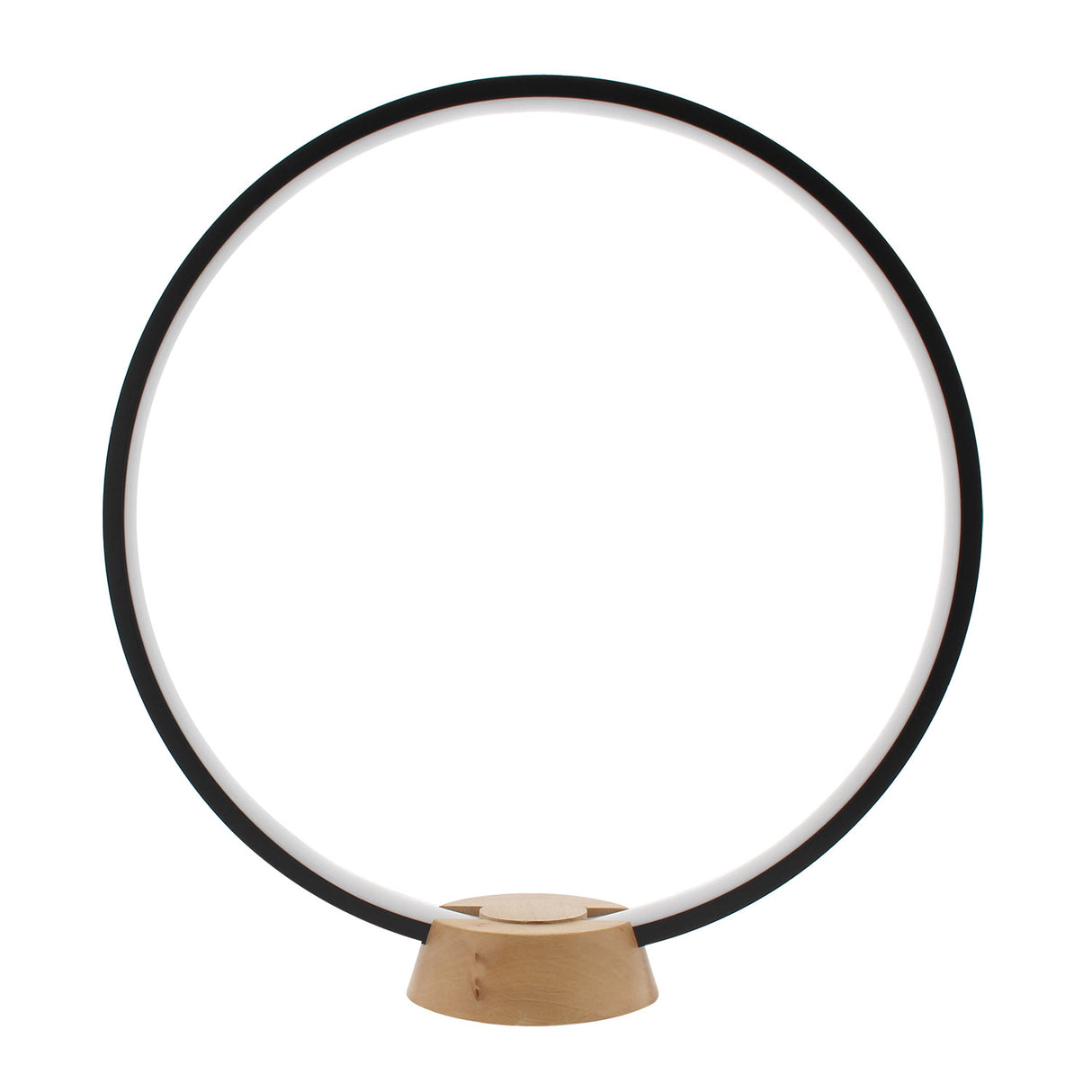 Lámpara de mesa que permite múltiples composiciones creativas en combinación con otras lámparas CYCLE. La difusión de la luz en todo el anillo a través de una cubierta de silicona opal de alta difusión crea un ambiente perfecto para cualquier estancia. Modelo RGB.