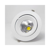 Luminaria empotrable circular LED de 44W - CCT posee un ángulo de rotación vertical de 60º horizontal de 320º dando un margen amplio para fijar la luz en la dirección deseada en cada momento. El ángulo de apertura de la lente de 24º permite enfatizar y acentuar los objetos.