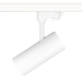 Foco para carril led con conector monofásico de calidad profesional con chip led OSRAM y driver certificado TUV con cuerpo en aluminio y lacado en color blanco mate, incluye conector a carril. CRI >90 que proporciona una luz espectacular.