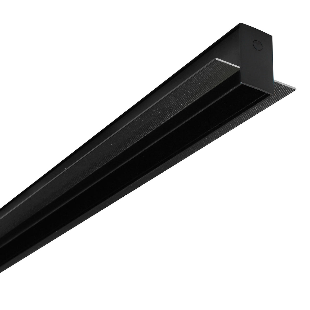 Carril de 2 metros de longitud de color negro para empotrar. Incorpora banda magnética y pistas eléctricas para conectar las luminarias MAGNETIC de forma rápida y fácil.