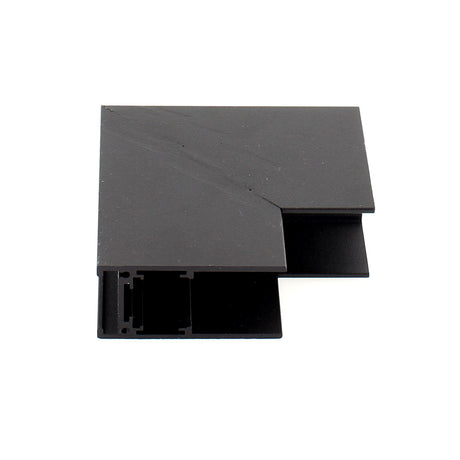 Pieza en forma de L  vertical para conectar dos tramos de carril magnético superficie.