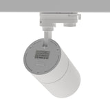 Foco de carril con conector monofásio y selector de temperatura de color blanco cálido, blanco neutro o blanco frío (todo en uno). Intensidad regulable por Triac. Indicado para todo tipo de iluminación técnica. Con un nuevo sistema de disipación térmica para alargar la vida del foco.