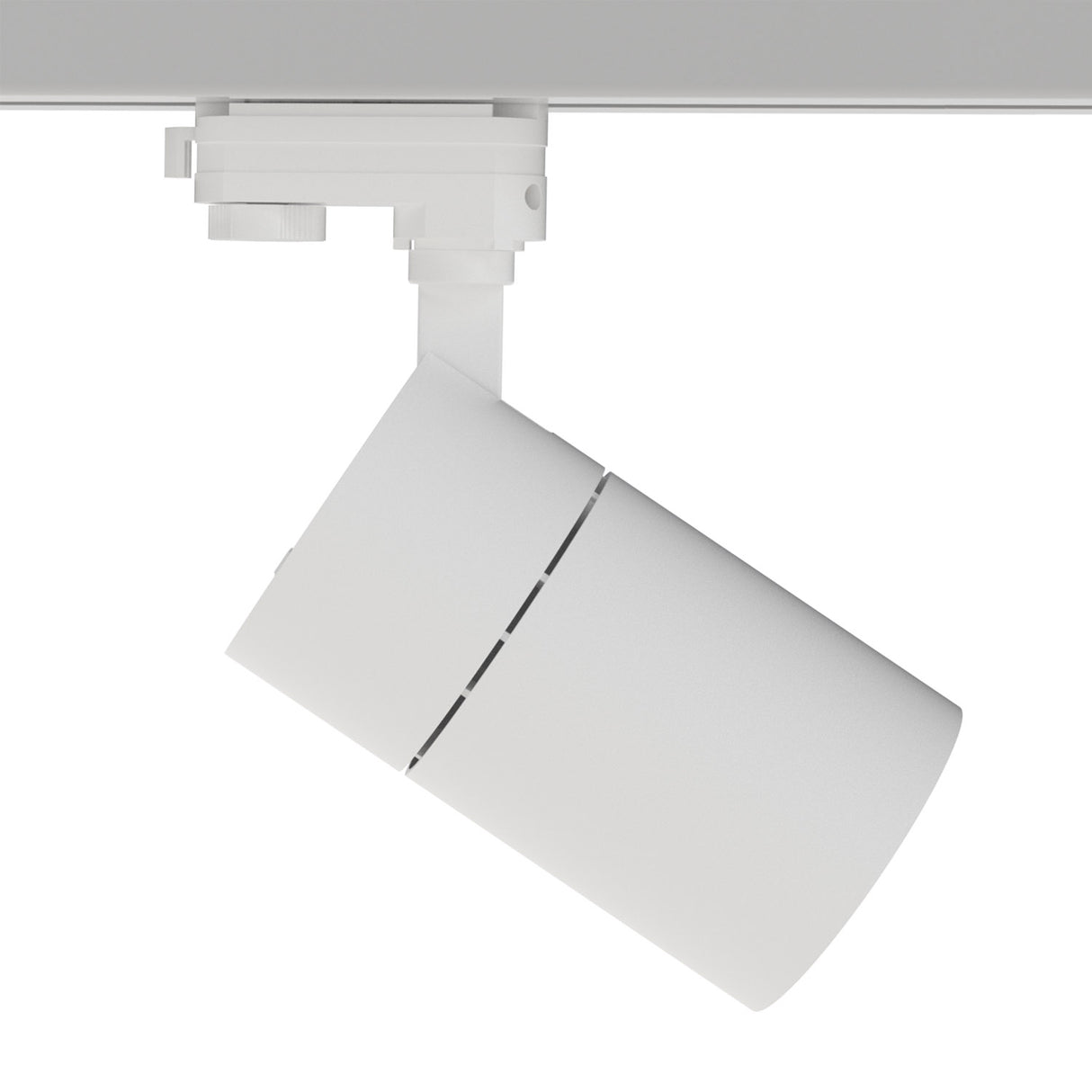 Foco de carril con conector monofásio y selector de temperatura de color blanco cálido, blanco neutro o blanco frío (todo en uno). Intensidad regulable por Triac. Indicado para todo tipo de iluminación técnica. Con un nuevo sistema de disipación térmica para alargar la vida del foco.