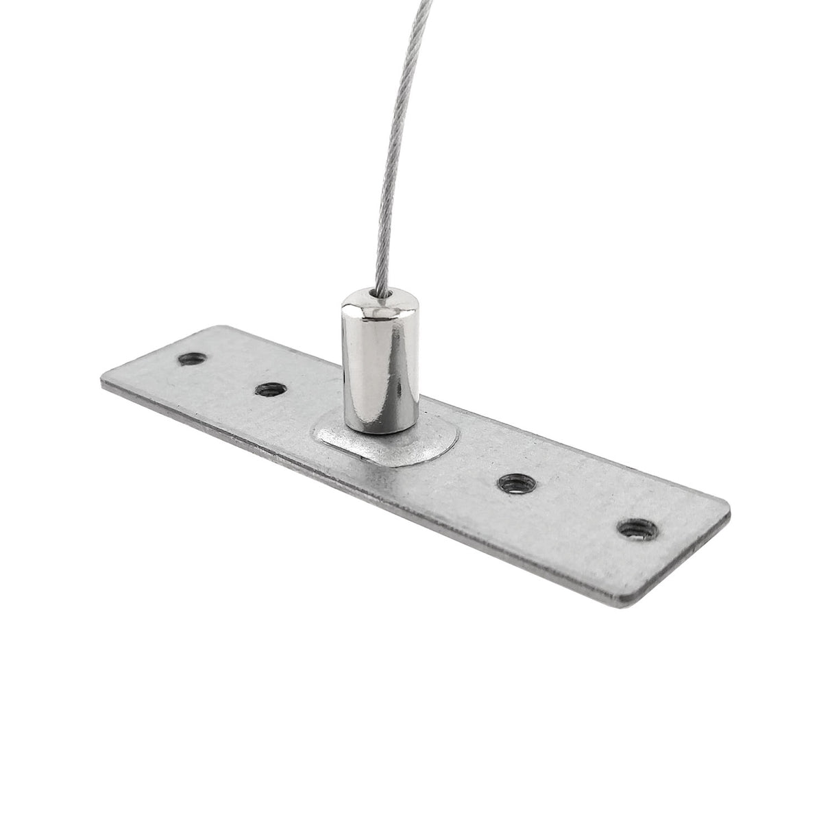 Kit que incluye 2 cables de suspensión de 2 metros y sus accesorios de conexión para suspender el carril magnético.