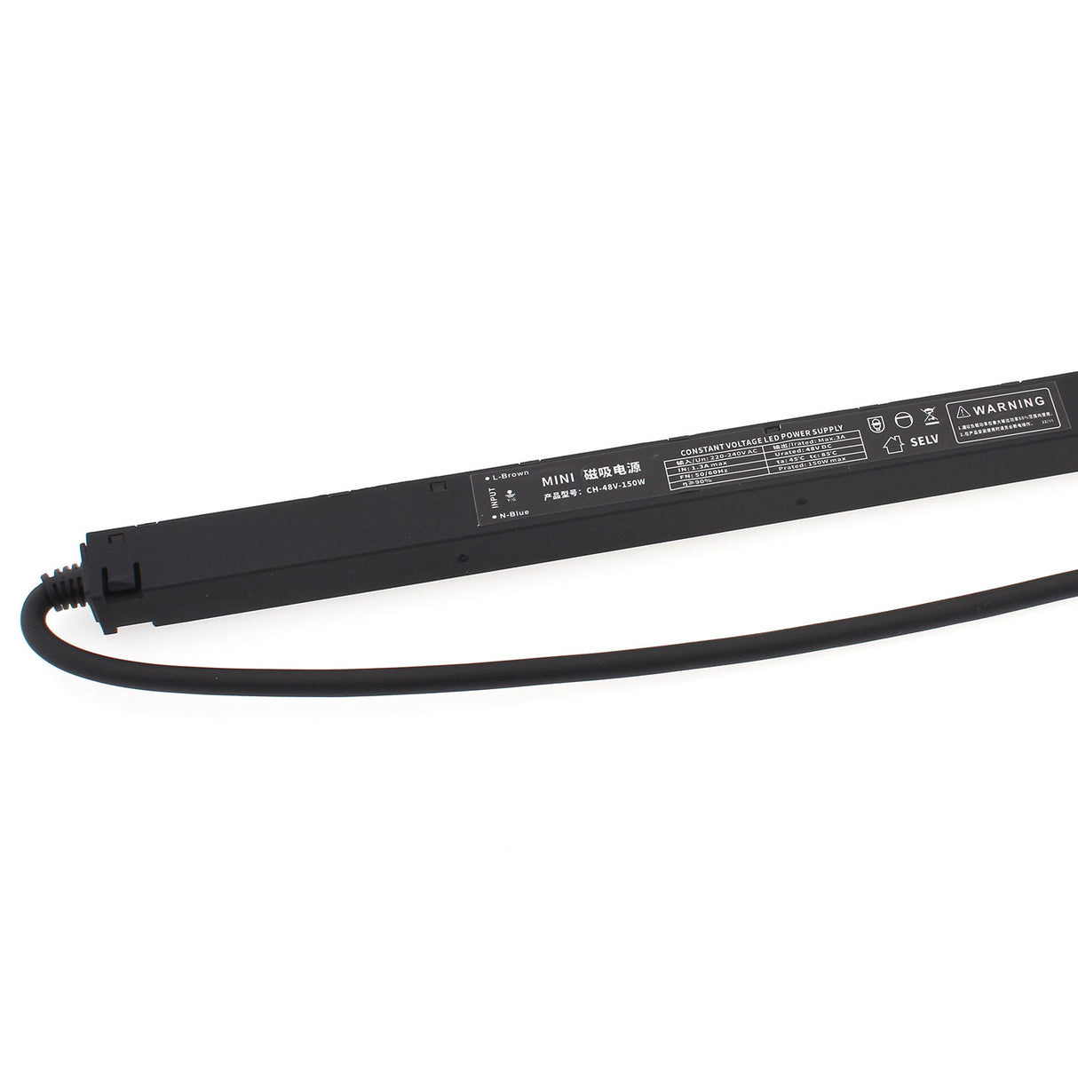 Fuente de alimentación interna con cable para alimentar el carril magnético 16mm.