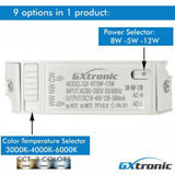 Luminaria TODO EN UNO. Downlight LED con selector de color de luz (cálida, neutra o fría), NO Flicker (sin parpadeos), Driver integrado con selector de potencia  5-8-12W, Sistema mejorado de disipación térmica.