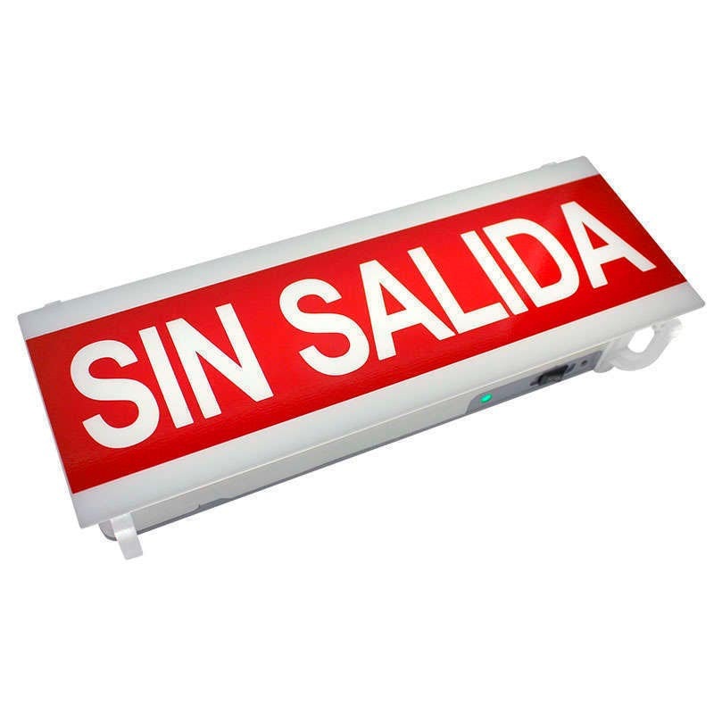 Señalización de fácil instalación para las luminarias led EMERLUX F415. Realizado en metacrilato traslúcido que ofrecen una comunicación visual que cumplen la función de guiar, orientar u organizar a una persona o conjunto de personas.