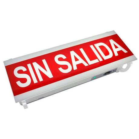 Señalización de fácil instalación para las luminarias led EMERLUX F415. Realizado en metacrilato traslúcido que ofrecen una comunicación visual que cumplen la función de guiar, orientar u organizar a una persona o conjunto de personas.