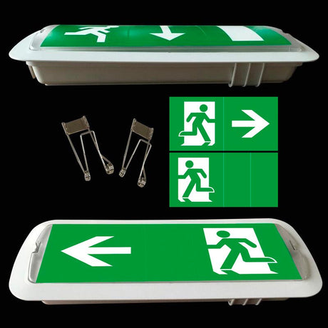 Etiquetas adhesiva con señalización de fácil instalación para las luminarias led de emergencia NICELUX. Realizado en vinilo de alta calidad que ofrecen una comunicación visual que cumplen la función de guiar, orientar u organizar a una persona o conjunto de personas. Vienen precortadas para colocarlas en cualquier posición y adaptarlas a las necesidades del usuario.