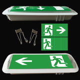 Etiquetas adhesiva con señalización de fácil instalación para las luminarias led de emergencia NICELUX. Realizado en vinilo de alta calidad que ofrecen una comunicación visual que cumplen la función de guiar, orientar u organizar a una persona o conjunto de personas. Vienen precortadas para colocarlas en cualquier posición y adaptarlas a las necesidades del usuario.