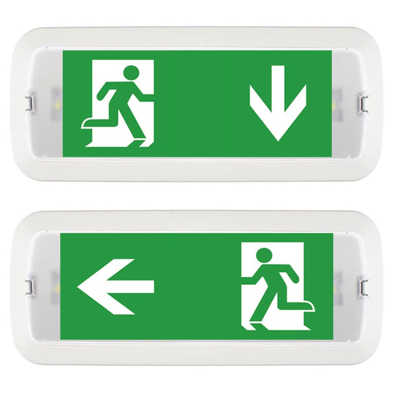 Etiquetas adhesiva con señalización de fácil instalación para las luminarias led de emergencia NICELUX. Realizado en vinilo de alta calidad que ofrecen una comunicación visual que cumplen la función de guiar, orientar u organizar a una persona o conjunto de personas. Vienen precortadas para colocarlas en cualquier posición y adaptarlas a las necesidades del usuario.