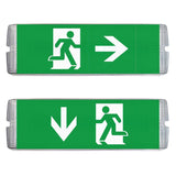 Etiquetas adhesiva con señalización de fácil instalación para las luminarias led de emergencia GOLUX. Realizado en vinilo de alta calidad que ofrecen una comunicación visual que cumplen la función de guiar, orientar u organizar a una persona o conjunto de personas. Vienen precortadas para colocarlas en cualquier posición y adaptarlas a las necesidades del usuario.