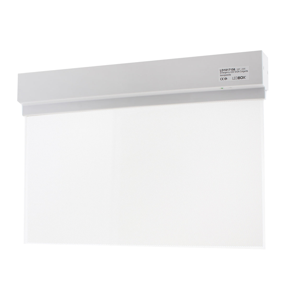 Luz de señalización y emergencia con tecnología LED. Ofrece Luz de forma permanente iluminando la señalética en todo momento. Con metacrilato óptico transparente para colocar señalética personalizada.