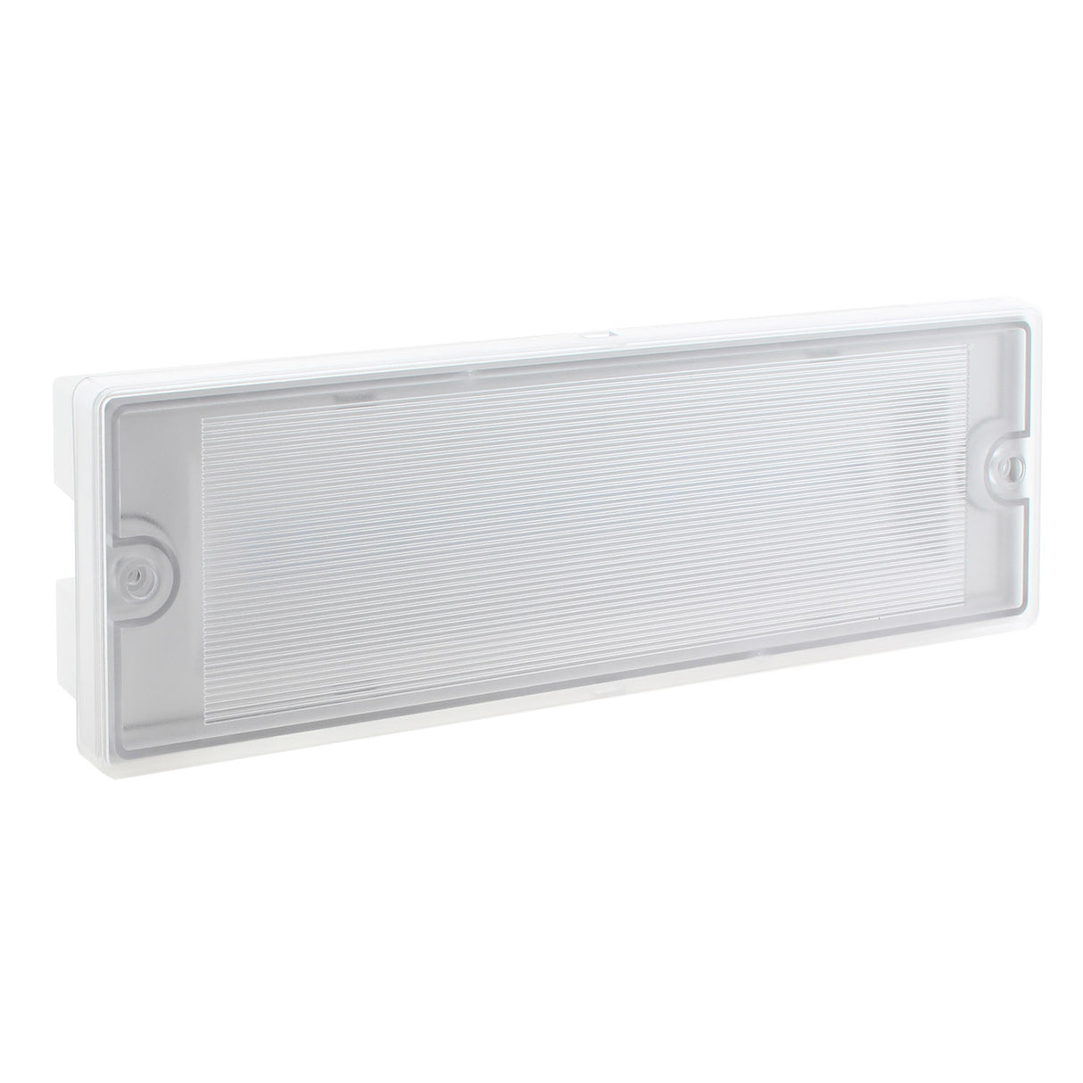 Luminaria LED de emergencia de superficie o empotrable de alta calidad resistente al agua con protección IP65. Más de 180 minutos de autonomía con su batería recargable de Ni-Cd. Configurable como Modo permanente y No permanente. Luz para señalización de salidas, puertas, ascensores, zonas de paso o comunes.