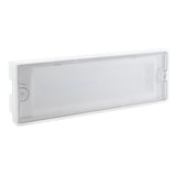 Luminaria LED de emergencia de superficie o empotrable de alta calidad resistente al agua con protección IP65. Más de 180 minutos de autonomía con su batería recargable de Ni-Cd. Configurable como Modo permanente y No permanente. Luz para señalización de salidas, puertas, ascensores, zonas de paso o comunes.