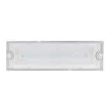 Luminaria LED de emergencia de superficie o empotrable de alta calidad resistente al agua con protección IP65. Más de 180 minutos de autonomía con su batería recargable de Ni-Cd. Configurable como Modo permanente y No permanente. Luz para señalización de salidas, puertas, ascensores, zonas de paso o comunes.