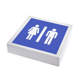 Aplique LED de superficie fabricado en aluminio lacado en color blanco mate y luminaria led con señalética de fácil comprensión.