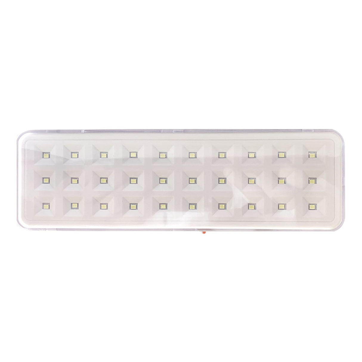 Luz LED de emergencia de máxima eficiencia, hasta 3 horas de autonomía con su batería recargable Li-ion, control de intensidad y test. Incorpora 30 led SMD2835. Luz para señalización de salidas, puertas, ascensores, zonas de paso o comunes.