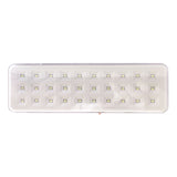 Luz LED de emergencia de máxima eficiencia, hasta 3 horas de autonomía con su batería recargable Li-ion, control de intensidad y test. Incorpora 30 led SMD2835. Luz para señalización de salidas, puertas, ascensores, zonas de paso o comunes.
