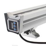 Proyector lineal profesional de alta potencia RGB+W+A con control DMX512 inalámbrico y panel de control incorporado. Para la iluminación creativa de escenarios y proyección de luz en paredes y fachadas. Ideal para el realce de objetos, artes, escénicas, construcciones históricas, museos. 