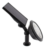 Foco de jardín con 5W de potencia y placa LED solar con batería integrada. Ideal para jardines, patios, caminos, bordes, estanques, entradas. etc. Con selector de color de luz blanco cálido o frío y sensor crepuscular.