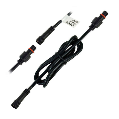 Cable con protección IP67 con entrada macho y salida hembra 2 Pinx0,5mm para conectar focos de exterior con conectores estancos.