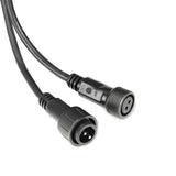 Cable con protección IP67 con entrada macho y salida hembra 2 Pinx0,5mm para conectar focos de exterior con conectores estancos.