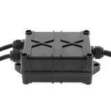 Controlador en caja estanca IP67 para controlar las luminarias RGB mediante Bluetooth a traves de la app gratuita para Android o IOS