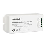 Controlador inalámbrico 2.4Ghz RF, de bajo consumo, anti-interferencias y transmisión a larga distancia. Compatible con WiFi App IOS o Android (necesita iBox) y DMX512 (necesita transmisor DMX). Función de transmisión automática y sincronización automática. Compatible con todos los productos de tecnología SYS.