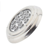 Lámpara LED 36W  sumergible diseñada para sustituir los focos halógenos de las piscinas. EL foco tiene un grado de protección frente al acceso de partículas, polvo o líquidos de IP68, en este caso puede funcionar durante una inmersión completa y continua. Acero inoxidable 316. Resistente a los golpes IK10. Puede ser instalada en estanques, fuentes, acuarios, etc.