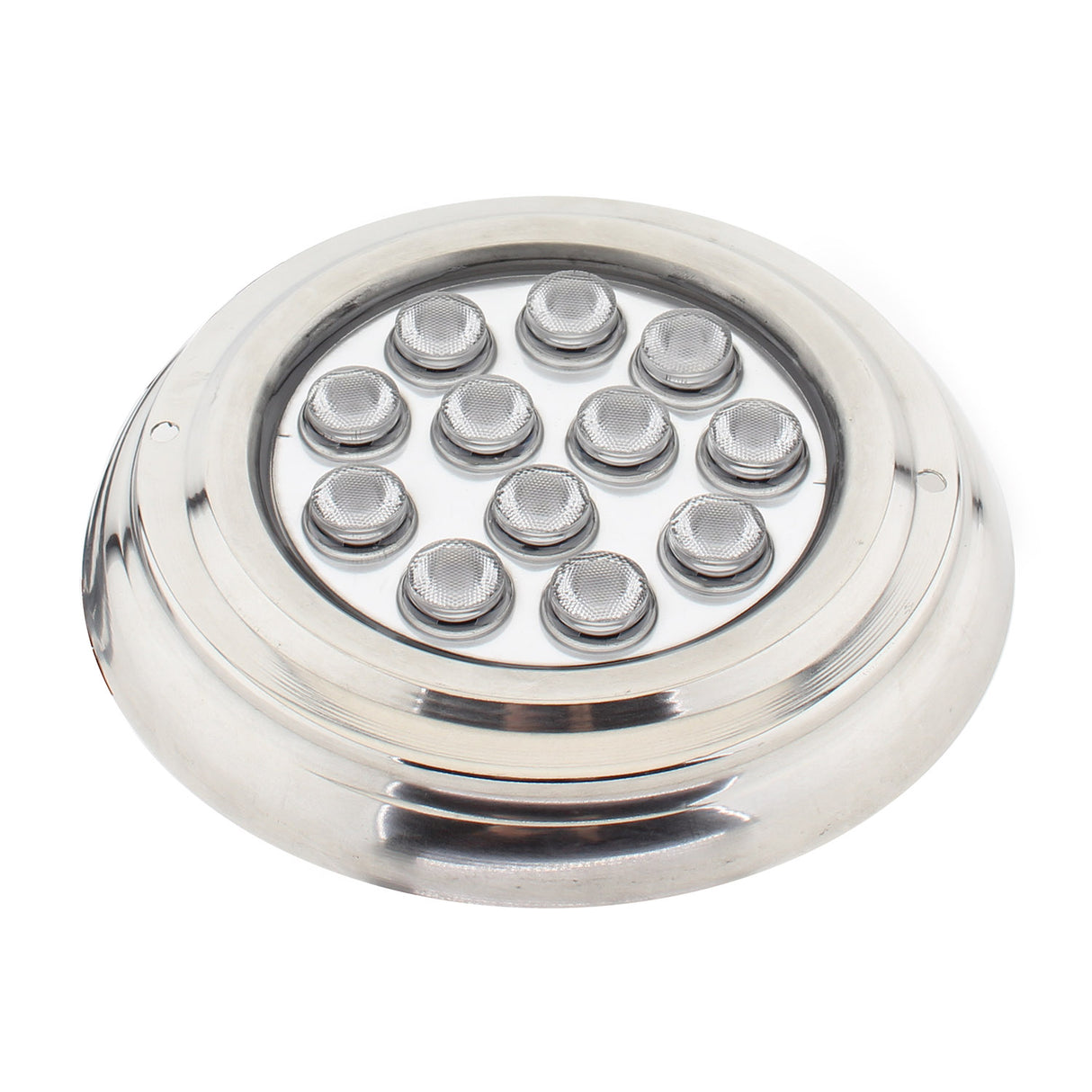 Lámpara LED 36W  sumergible diseñada para sustituir los focos halógenos de las piscinas. EL foco tiene un grado de protección frente al acceso de partículas, polvo o líquidos de IP68, en este caso puede funcionar durante una inmersión completa y continua. Acero inoxidable 316. Resistente a los golpes IK10. Puede ser instalada en estanques, fuentes, acuarios, etc.