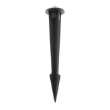 Estaca de aluminio de alta calidad para focos LED. La pica es perfecta para usar en zonas de alta humedad. El pincho tiene un peso mínimo, una alta resistencia al polvo y a la humedad. Esta estaca para focos LED de montaje fácil permite que puedan ser usados en cualquier superficie de tierra de una manera cómoda y segura.