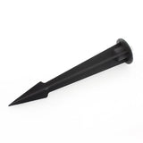 Estaca de aluminio de alta calidad para focos LED. La pica es perfecta para usar en zonas de alta humedad. El pincho tiene un peso mínimo, una alta resistencia al polvo y a la humedad. Esta estaca para focos LED de montaje fácil permite que puedan ser usados en cualquier superficie de tierra de una manera cómoda y segura.